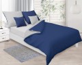 Pościel satynowa dwustronna DOUBLE FACE KOLEKCJA GOLD 160x200 Szary + Niebieski