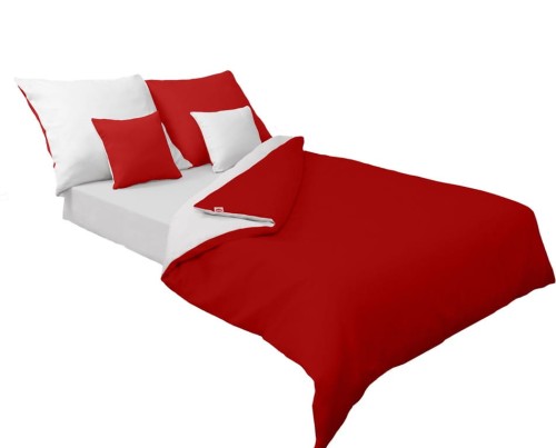 Pościel satynowa dwustronna DOUBLE FACE KOLEKCJA GOLD 160x200 Biały + Niebieski