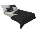 Pościel satynowa dwustronna DOUBLE FACE KOLEKCJA GOLD 160x200 Szarość + Czerń