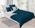 Pościel satynowa dwustronna DOUBLE FACE KOLEKCJA GOLD 160x200 Szarość + Niebieski