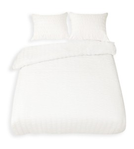 Pościel Satyna Gofrowana 160x200 Biel