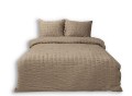 Pościel Satyna Gofrowana 220x200 Ciemny Beż