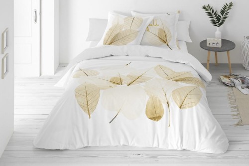 Pościel z Perkalu 160x200 Satyna Prestige Złote Liście