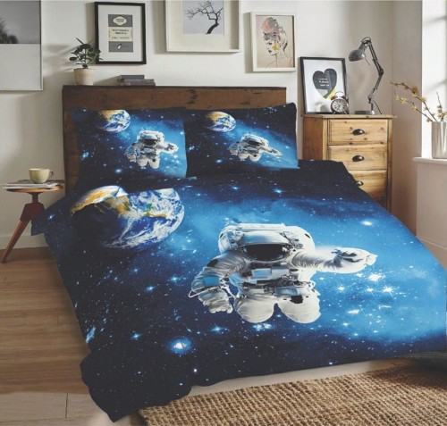 Pościel Bawełniana 160x200 Universal Astronauta Matex