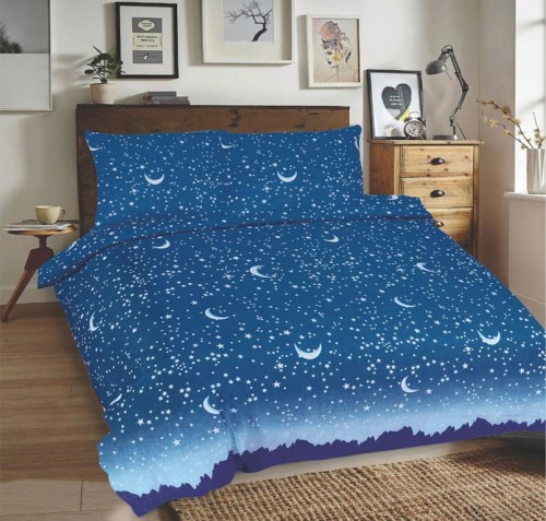 Pościel Bawełniana 200x220 Universal Nocne Niebo Matex