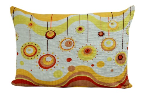 Poszewka z kory 50x70 żółte lizaki