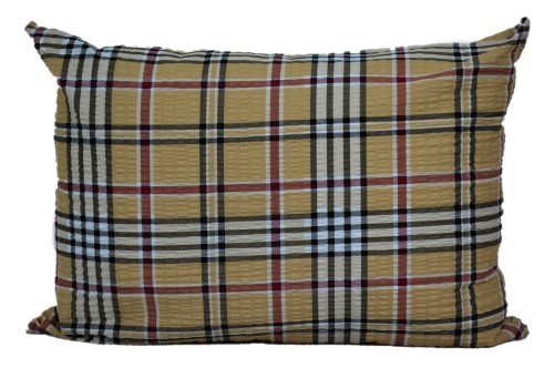 Poszewka z kory 50x70 Kratka Ciemny Beż