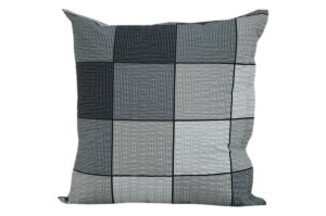 Poszewka z kory 40x40 szara kratka 3062