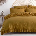 Pościel bawełniana ECRU OLIVE 220x200 Stonewashed