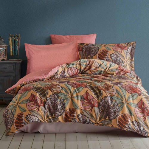 Pościel satyna bawełniana 220x200 Luxury Premium GRETA TERRA