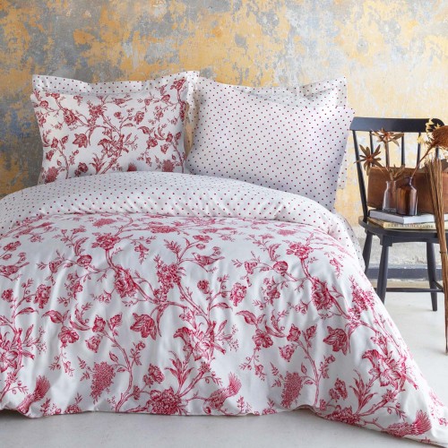 Pościel satyna bawełniana 220x200 Luxury ROSE BLANC