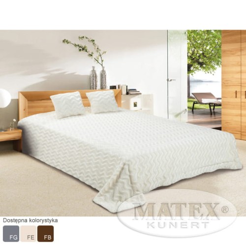 Narzuta na łóżko 220x210 LUXIMA Biały