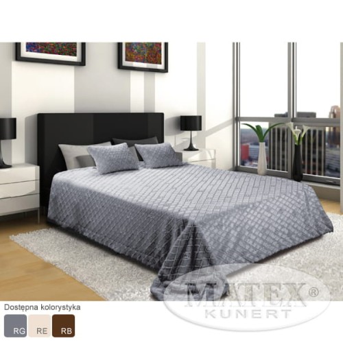 Narzuta na łóżko 220x210 LUXIMA Szary