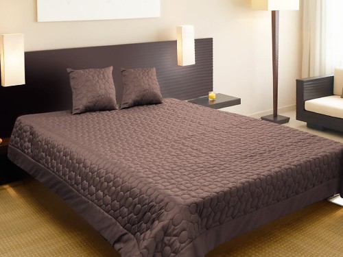 Narzuta na łóżko 170x210 ORIENTAL Brąz Kropki