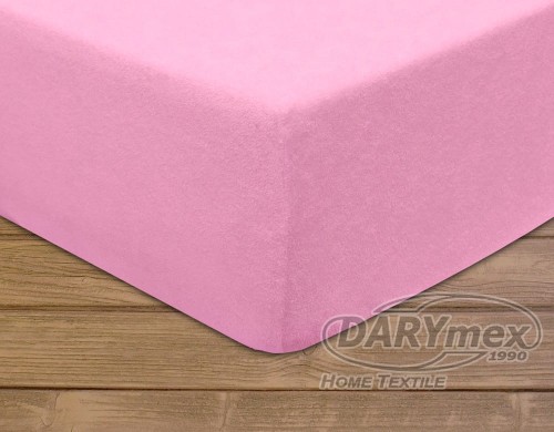 Prześcieradło frotte z gumką 60x120 kolor jasny róż