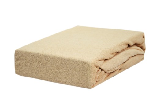 Prześcieradło frotte z gumką 200x220 Krem