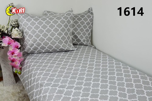 Pościel Bawełniana 160x200 Wzór Marokański Szary