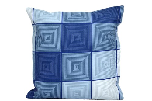 Poszewka bawełniana rozmiar 40x40 niebieskie piramidy 3046