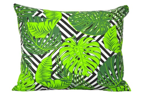 Poszewka bawełniana rozmiar 50x60 Monstera Zielona
