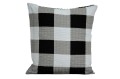 Poszewka z kory rozmiar 40x40 czarna kratka