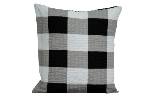 Poszewka z kory rozmiar 40x40 czarna kratka