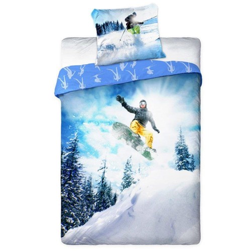 Pościel Bawełniana 160x200 Snowboard