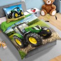 Pościel Bawełniana 160x200 Traktor zielony