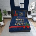 Pościel bawełniana 160x200 Kokarda Granat Czerwień