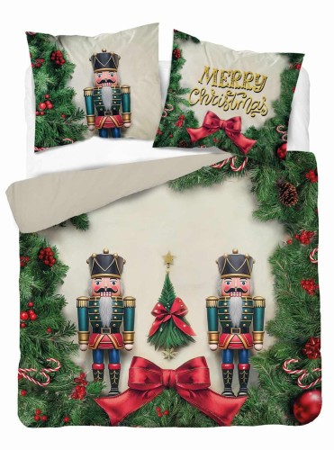 Pościel bawełniana 220x200 Merry Christmas Dziadek do orzechów