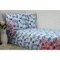 Pościel Bawełniana 140x200 Bałwanki Niebieskie