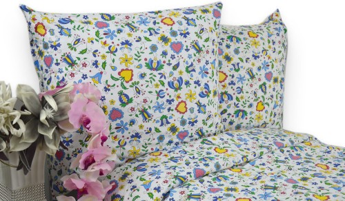 Pościel Bawełniana 140x200 kolorowa flora
