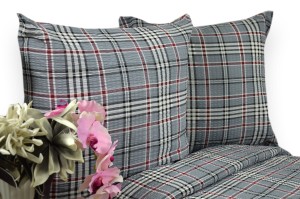 Pościel z kory 140x200 Kratka Szara