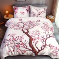 Pościel satyna bawełniana 160x200 Panel Drzewo Wiśniowe
