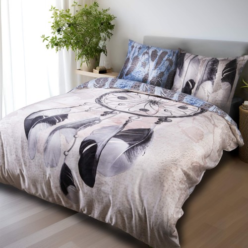 Pościel satyna bawełniana 160x200 Panel Łapacz Snów