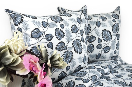 Pościel z Kory 160x200 monstera szara