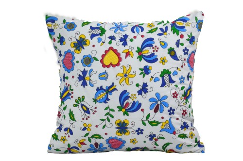 Poszewka bawełniana 40x40 kolorowa flora 2041