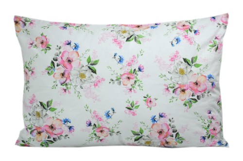 Poszewka bawełniana 40x60 kwiat jabłoni białe tło 3165