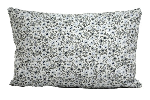 Poszewka bawełniana 40x60 szare kwiatuszki 3438