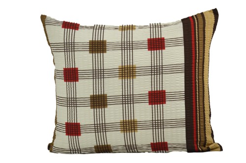 Poszewka z kory 50x60 kratka ecru-beż 3450-B