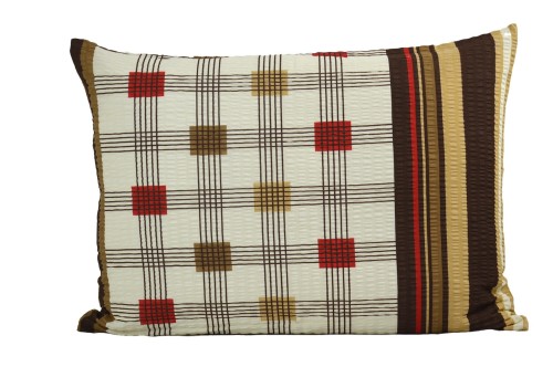 Poszewka z kory 50x70 kratka ecru-beż 3450-B