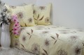 Pościel bawełniana 140x200 dmuchawce ecru