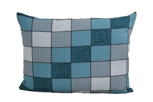 Poszewka z kory 50x70 piramidy turkus-szary