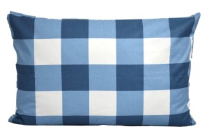Poszewka bawełniana 40x60 niebiesko-biała kratka