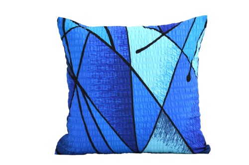 Poszewka z kory 40x40 romby niebieskie