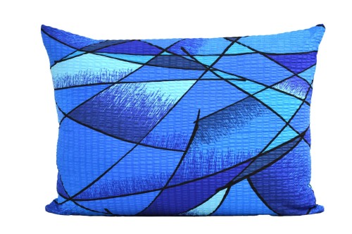 Poszewka z kory 50x70 romby niebieskie
