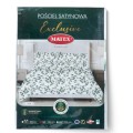 Pościel Satynowa 160x200 EXCLUSIVE Akwarelowe liście eukaliptusa