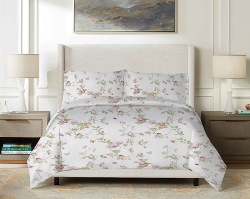 Pościel Satynowa 220x200 EXCLUSIVE Kwiat jabłoni