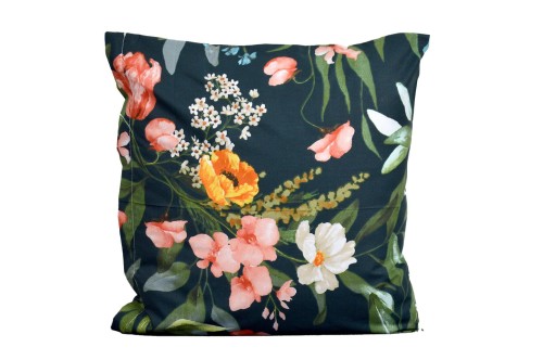 Poszewka bawełniana 40x40 Kwiaty zielone tło 3512