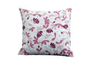 Poszewka bawełniana 40x40 malinowe kwiaty 3499
