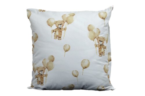 Poszewka bawełniana 40x40 Miś z balonami D76